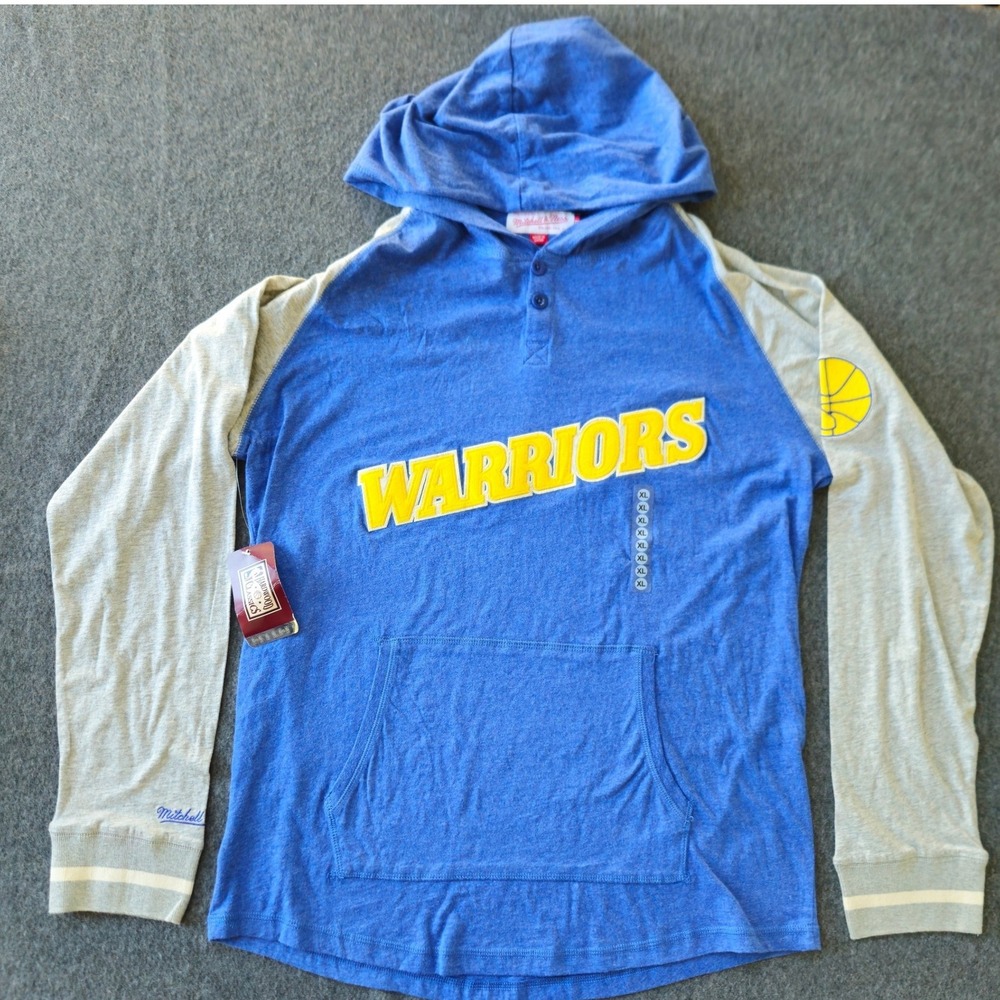 New! Mitchell & Ness Golden State Warriors Hoodie Shirt Size XL NBA HWC Active - Picture 2 of 15